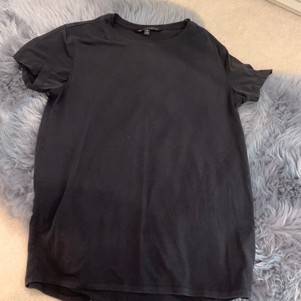 Athlete Black Top with Mesh Sleeves